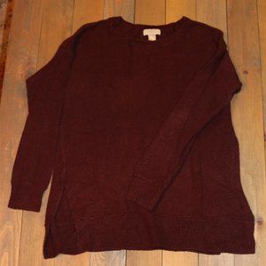 LOFT Petite Dark Burgundy Oversized Sweater Tunic – size MP